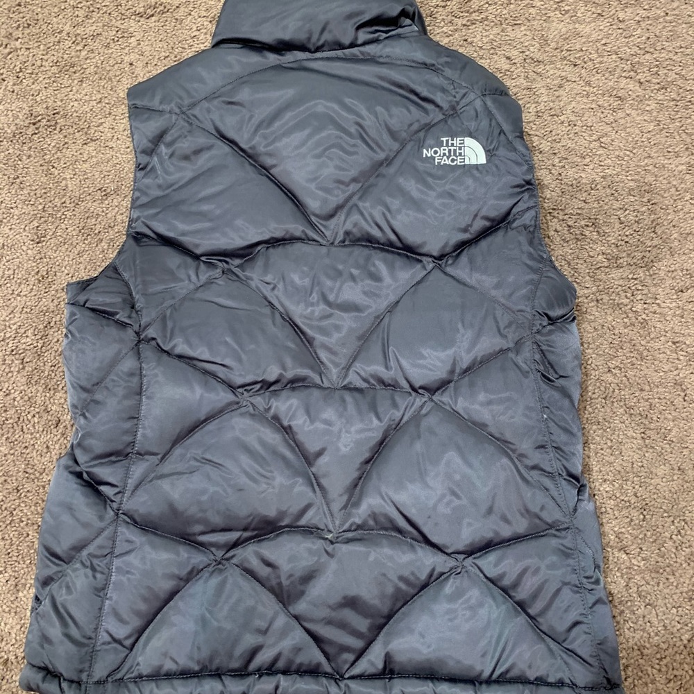 the North Face grey puffer vest